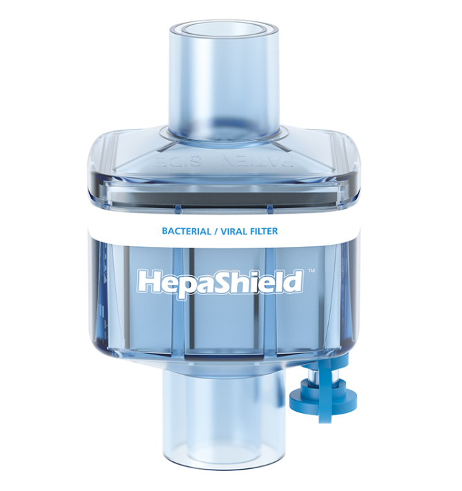 pleated hydrophobic bacterial/viral mechanical filter