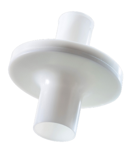 Pulmonary Function Filter with Round Mouthpiece