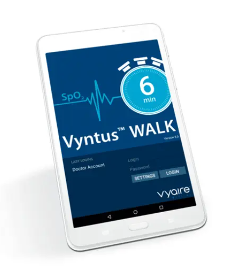 Tablet with Walk Test Results
