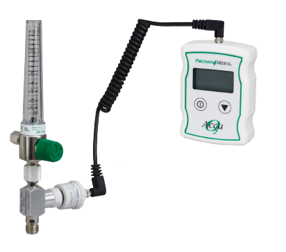 Oxygen Analyzer with Flowmeter and Coil Cable