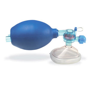 Synthetic Rubber CPR Bag with Mask