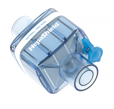 pleated hydrophobic bacterial/viral mechanical filter