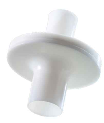 Pulmonary Function Filter with Round Mouthpiece