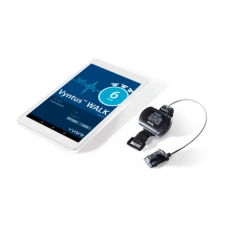 Tablet with Walk Test Results and Sensor