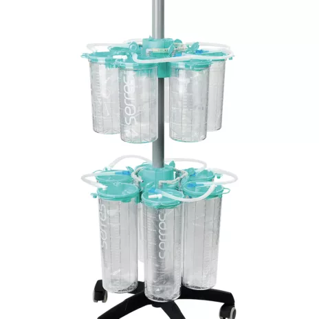 Serres Suction System with Trolley Cannisters and Suction Bags